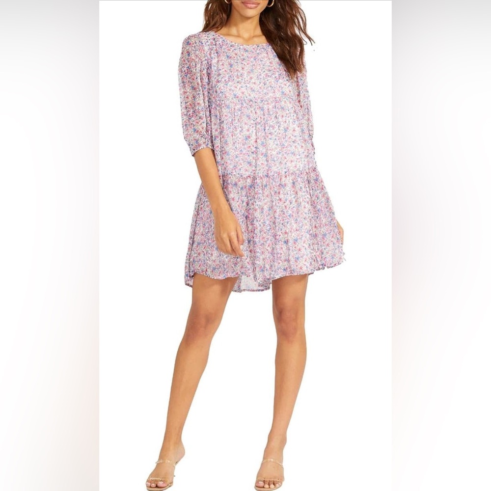 BB Dakota Steve Madden Size XS floral long sleeve flowy mini-dress